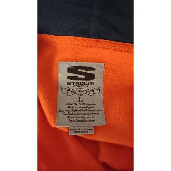 Stadium Athletics Large Orange Blue Auburn Tigers Zip Up Hooded College Sweatshi - Picture 4 of 4